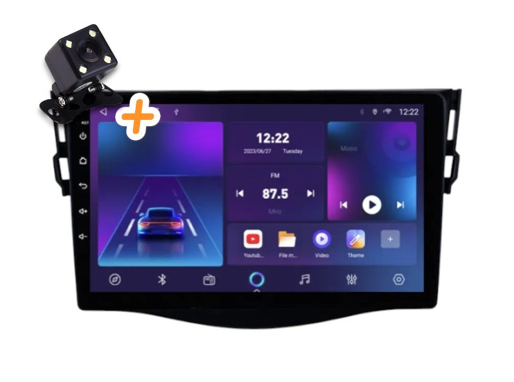 Магнітола для Toyota RAV4 2006-2012 4+64 ГБ на Android | QLED-екран, 4G, Bluetooth, фото 1