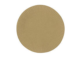 Тарілка 230 мм крафт кругла без ламінації, 100 шт/уп, 400 шт/ящ.