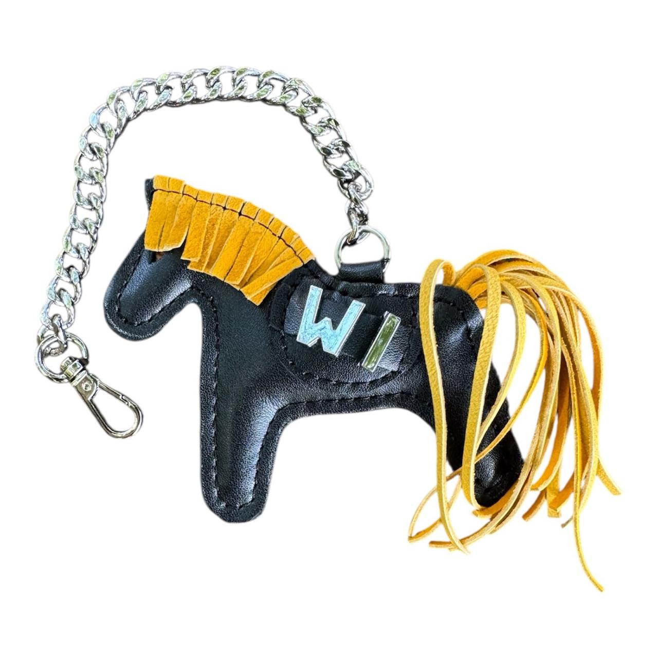 Шарм для сумки Конячка з персоналізацією з натуральної шкіри 7877 Silver Taurus., фото 1