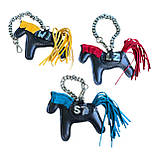 Шарм для сумки Конячка з персоналізацією з натуральної шкіри 7877 Silver Taurus., фото 3