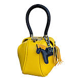 Шарм для сумки Конячка з персоналізацією з натуральної шкіри 7877 Silver Taurus., фото 4