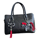 Шарм для сумки Конячка з персоналізацією з натуральної шкіри 7877 Silver Taurus., фото 8