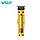 Акумуляторна машинка для стрижки (clipper) VGR V-904 GOLD, 4 насадки, 2000 mAh, LED display, фото 7