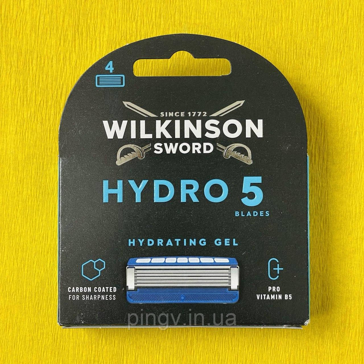 Змінні леза Wilkinson Sword Hydro 5 Hydrating Gel 4 шт., фото 1