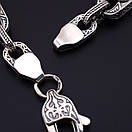 Срібний чоловічий браслет Руни 8 мм. Браслет на руку срібний чоловічий. 24 см, фото 10