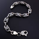 Срібний чоловічий браслет Руни 8 мм. Браслет на руку срібний чоловічий. 24 см, фото 9