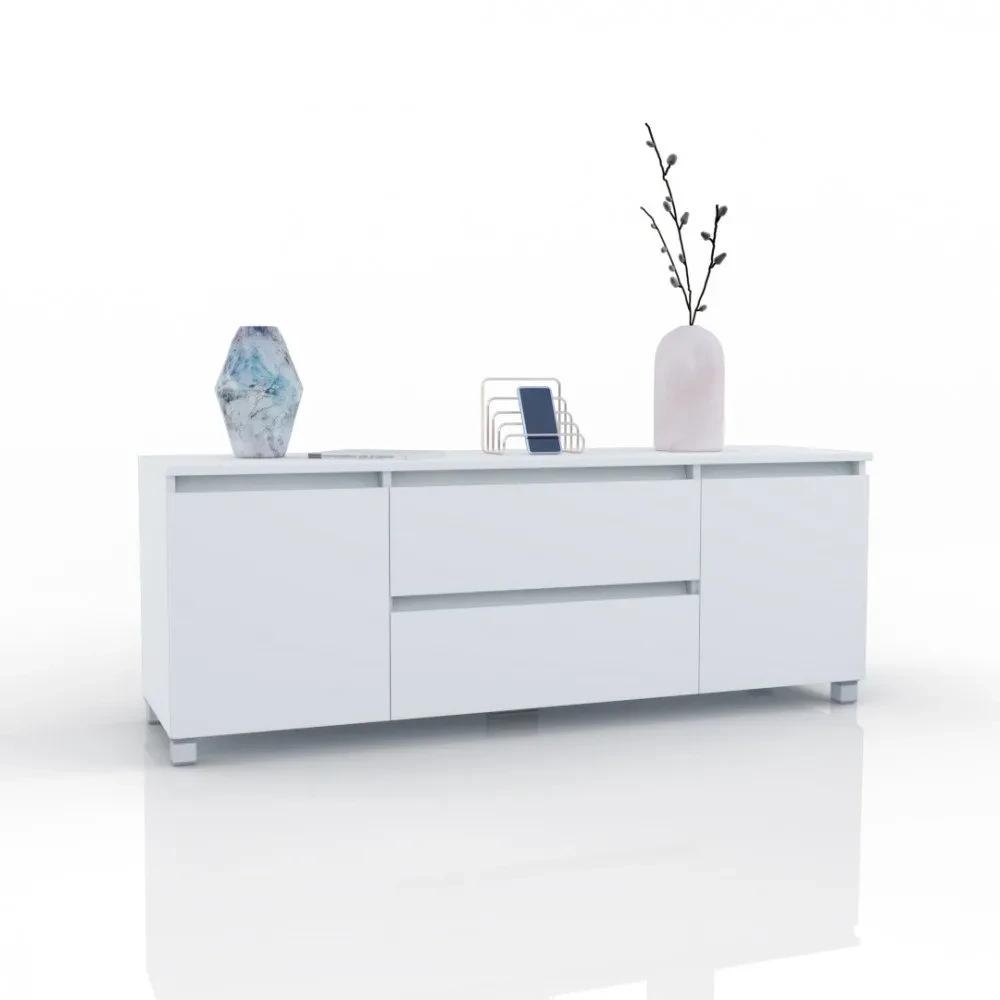 Тумба ТВ для вітальні під телевізор біла Капрі К-212, фото 1