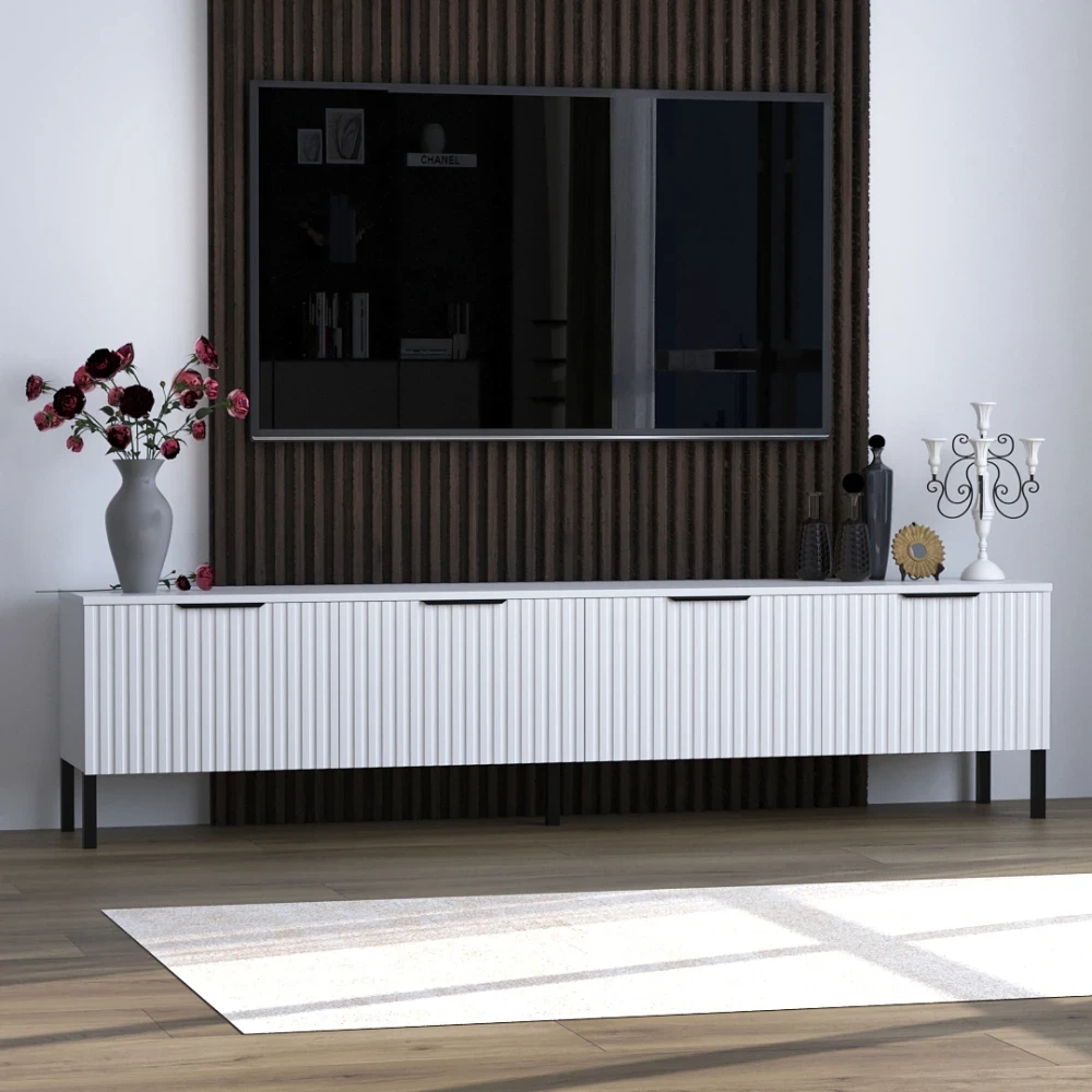 Тумба для вітальні під TV 200 см на ніжках з фасадами МДФ Саванна Ретро К-504, фото 1