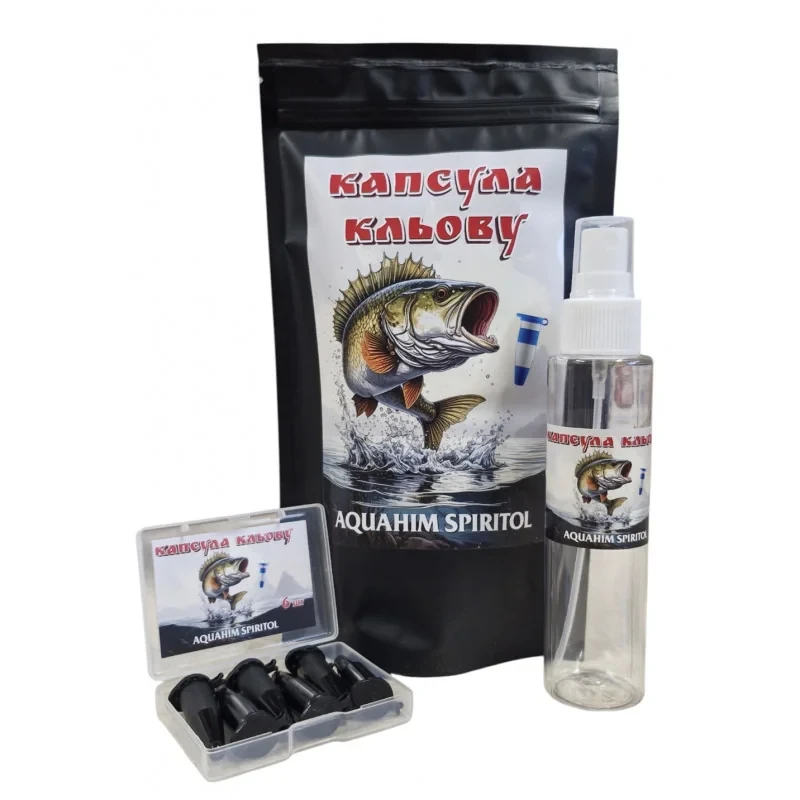 Активатор клювання Капсула Кльову TM Aquahim Spiritol, 6 капсул, фото 1