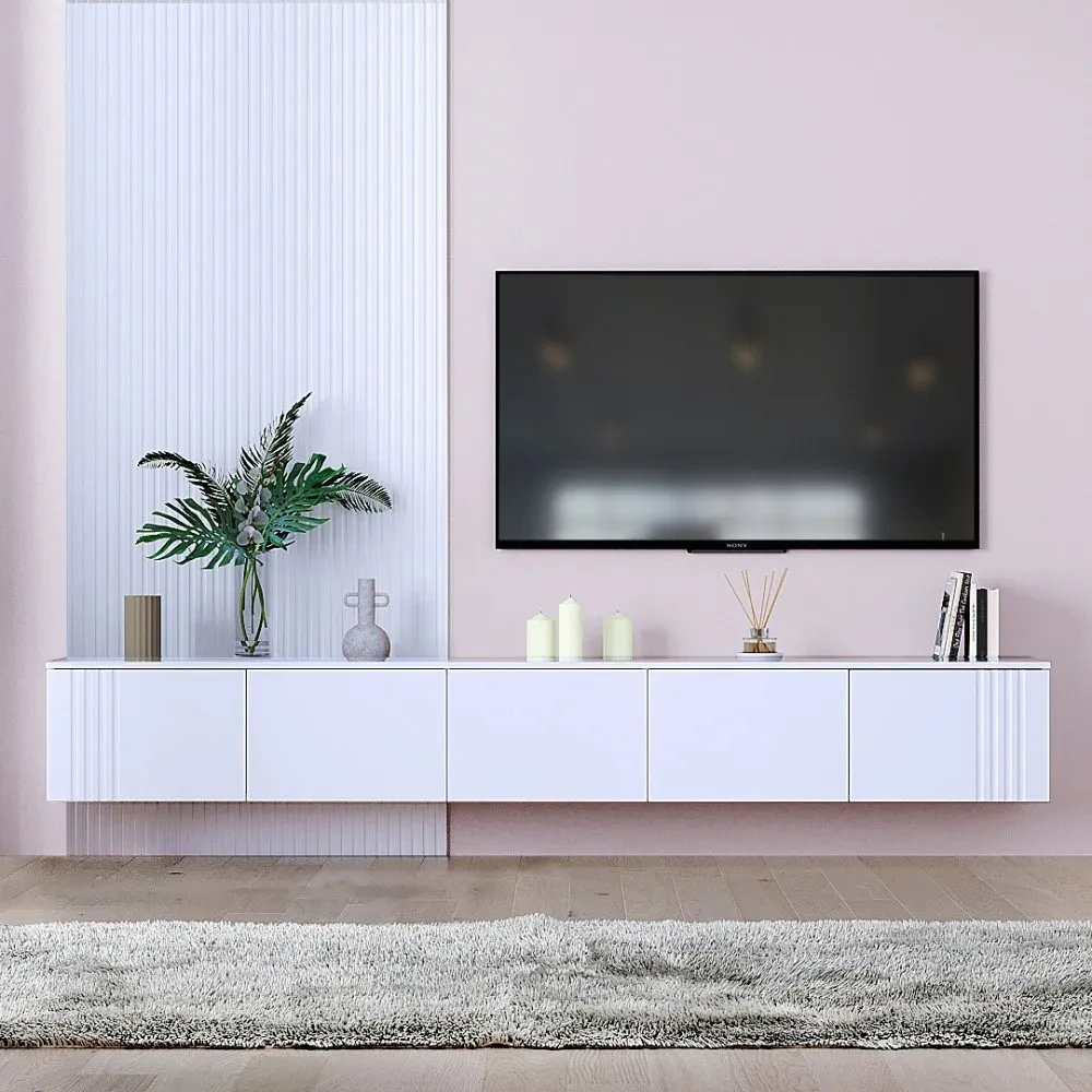 Навісна велика тумба під телевізор Портленд K-508, шириною 250 см в стилі ЛОФТ, фото 1