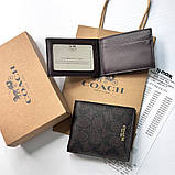 Чоловіче брендове портмоне з картхолдером Coach (1381) brown, фото 9