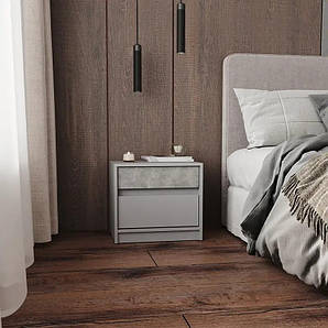 Тумба приліжкова Еверест Стайл-500 50,2х39х44,2 см Кашемір/Бетон (DTM-071155)