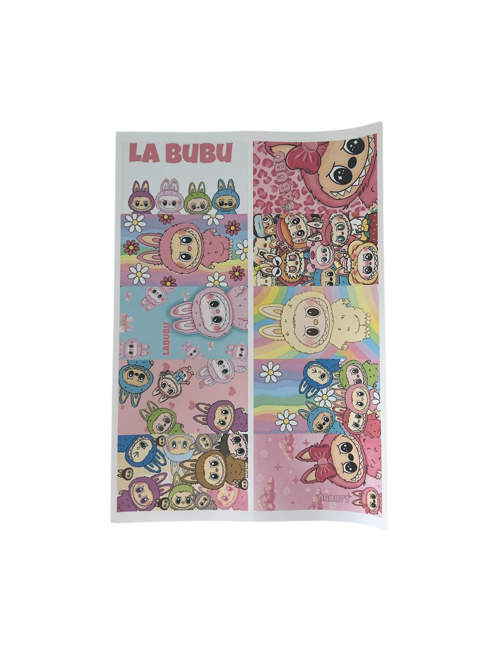 Дитячі наліпки Labubu А4, фото 1