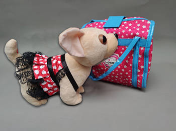 Собачка в сумці "Чихуахуа", 5 видів, гавкає, 23 см, у пакеті