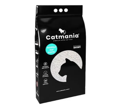 Бентонітовий наповнювач CATMANIA марсельське мило бірюзові гранули 10 л, фото 1