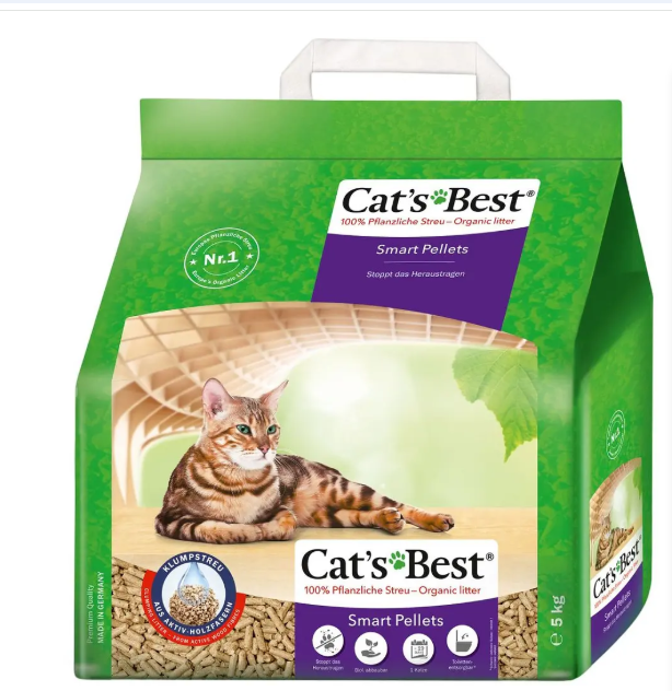 Наповнювач Cat's Best Smart Pellets для довгошерстих кішок деревний 10 л/5 кг., фото 1