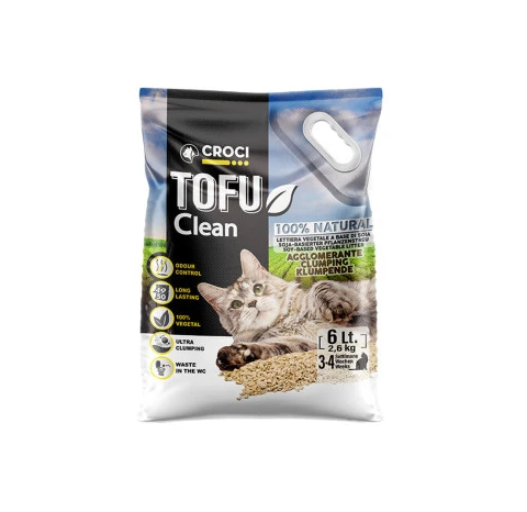 Наповнювач для котячого туалету Croci TOFU Clean 6 л, фото 1