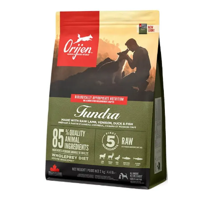 Orijen Tundra Dog 2 kg корм для собак зі свіжим м'ясом ягняти, олениною, качкою та рибою, фото 1