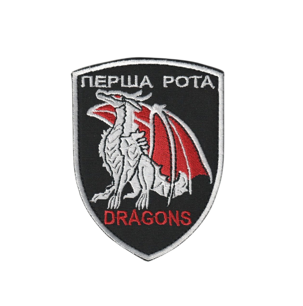 Шеврон ЗСУ, військовий / армійський, 12 ОТБ (окремий танковий батальйон) 1 рота , на липучці, на чорному 10  см * 7 см, фото 1