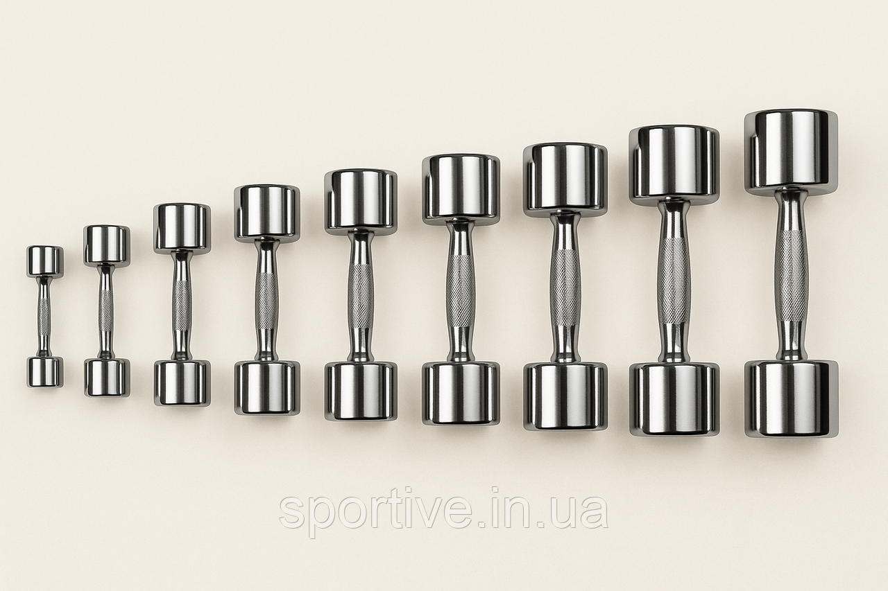 Гантелі професійні хромовані – від Sportive 4 кг