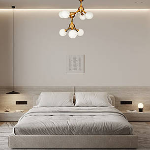 Люстра бронзова "Молекула" на 7 ламп (52-9817-7 BRZ+WH), фото 2