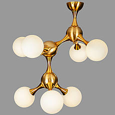 Люстра бронзова "Молекула" на 7 ламп (52-9817-7 BRZ+WH), фото 4