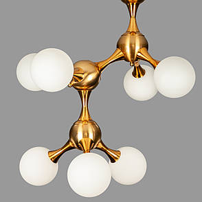 Люстра бронзова "Молекула" на 7 ламп (52-9817-7 BRZ+WH), фото 1