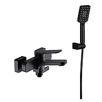 Змішувач для ванни Frap F3262 чорний короткий гусак латунь