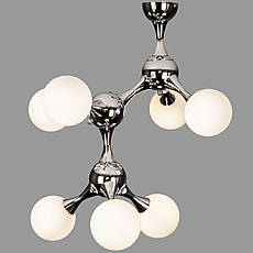 Люстра хром "Молекула" на 7 ламп (52-9817-7 CR+WH), фото 4