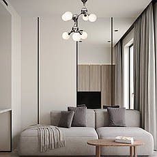 Люстра хром "Молекула" на 7 ламп (52-9817-7 CR+WH), фото 3