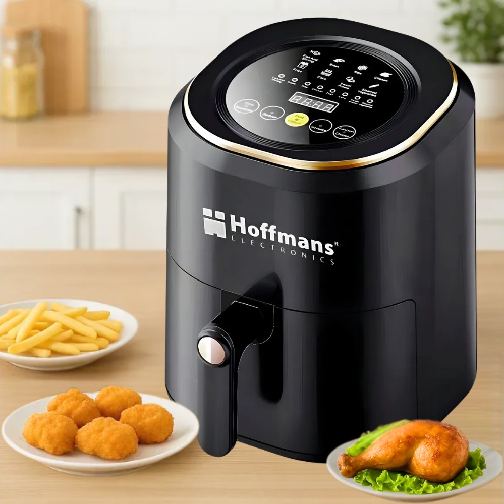 Аерофритюрниця безмасляна Hoffmans HM-775 сенсорна мультипіч 2400W на 7.5л з таймером та знімною чашею, фото 1