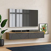 Довга стильна підвісна тумба консоль під телевізор у вітальню зал 160 см Вектор Мебель Сервіс