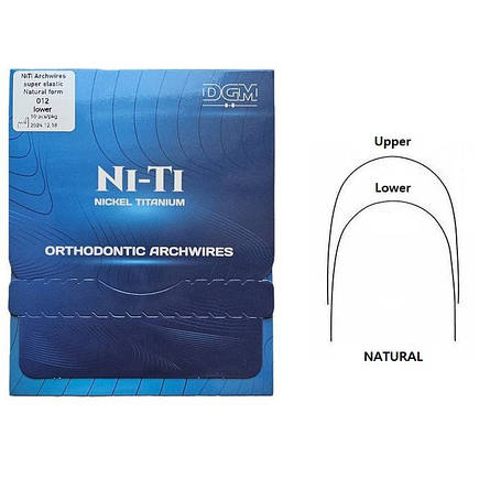 Дуга NiTi нікель-титанова прямокутна, DGM, 16*25, Низ, фото 1