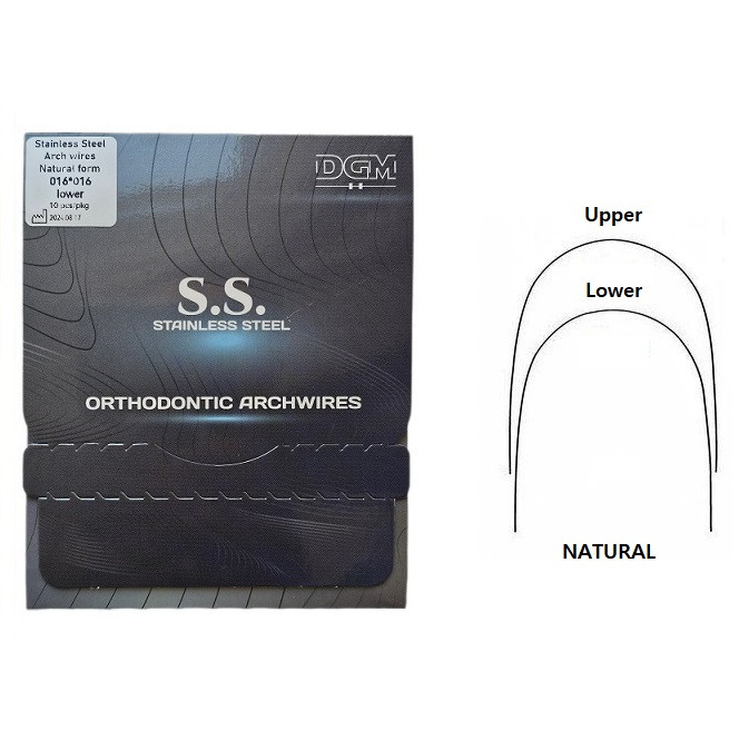 Дуга сталева SS Natural Form прямокутна, DGM, 18*25, Верх