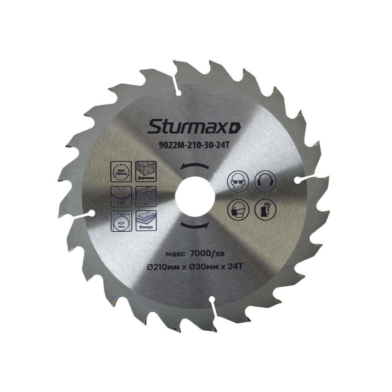 Диск пиляльний для дерева Sturm 9020-210-30-24T, 210х30 мм 24 зуби, фото 1