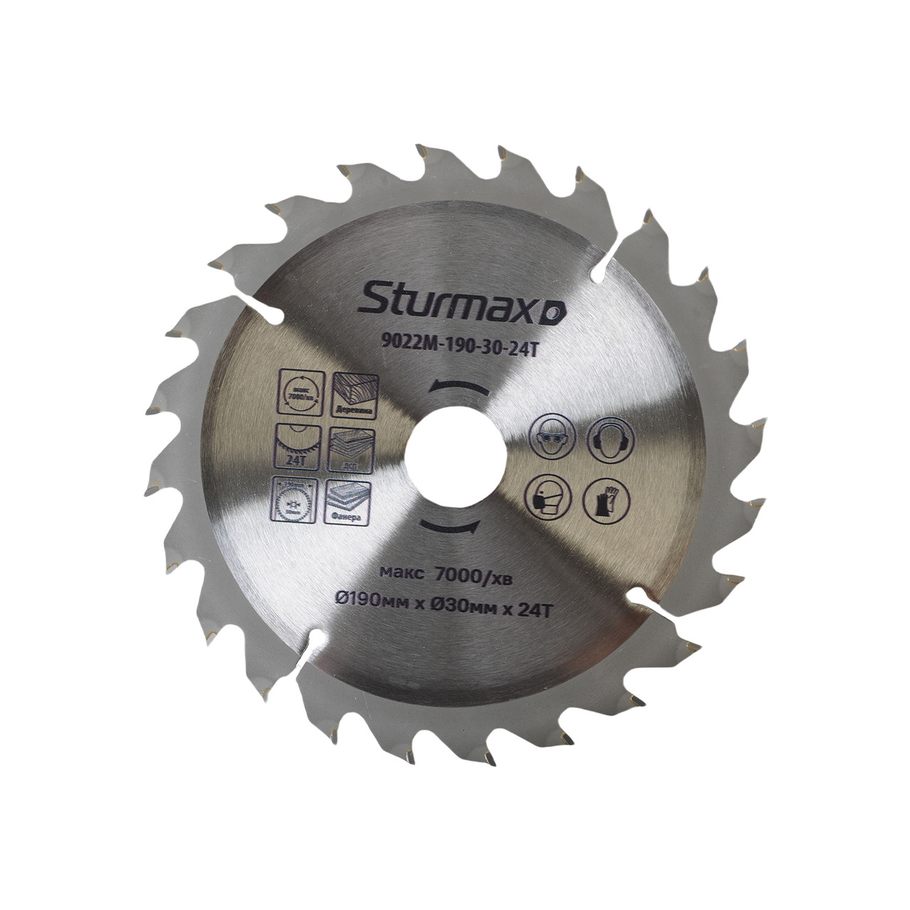 Диск пиляльний для дерева Sturm 9020-190-30-24T, 190х30 мм 24 зуби, фото 1