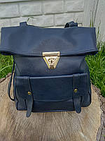 Жіночий рюкзак - сумка Fashion Ladys темно синя еко шкіра