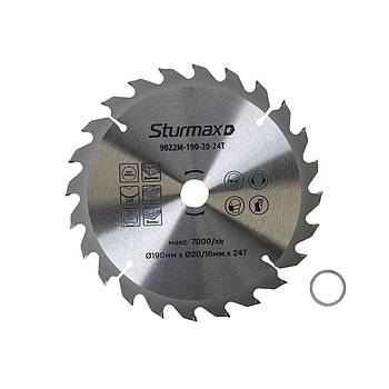 Диск пиляльний для дерева Sturm 9020-190-20-24T, 190х20 мм 24 зуби