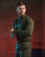 Тактическая рубашка олива убакс зсу хаки, армейский убакс зсу усиленный, летний военный убакс олива tc401