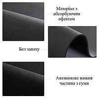 Килимок для сушіння посуду, що протиковзає 30×40 см сірий. Тканинна сушарка для посуду вологопоглинаюча, фото 4
