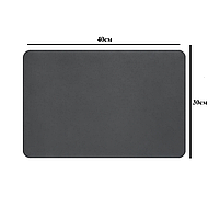 Килимок для сушіння посуду, що протиковзає 30×40 см сірий. Тканинна сушарка для посуду вологопоглинаюча, фото 3