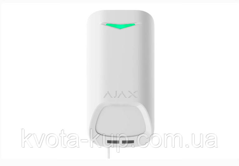 Дротовий ІЧ датчик руху з мікрохвильовим сенсором та системою антимаскування Ajax Superior G3 Fibra, фото 1