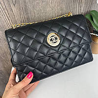 Міні сумочка через плече клатч жіноча модна сумка стьобана міні-сумочка Чорний