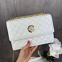 Міні сумочка через плече клатч жіноча модна сумка стьобана міні-сумочка Білий
