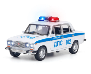 Модель LADA ВАЗ 2106 інерційна в масштабі 1:24 ДПС (поліція)