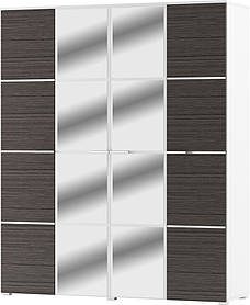 Шафа 4д (180) з дзеркалами Круїз Білий/Дакар Світ Меблів