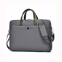 Сумка для ноутбука 17"-17,3" или документов большая противоударная Серая ( код: IBN047S )