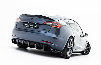 Спойлер Tesla Model 3 тюнінг обвіс сабля елерон (Maxton 3d)