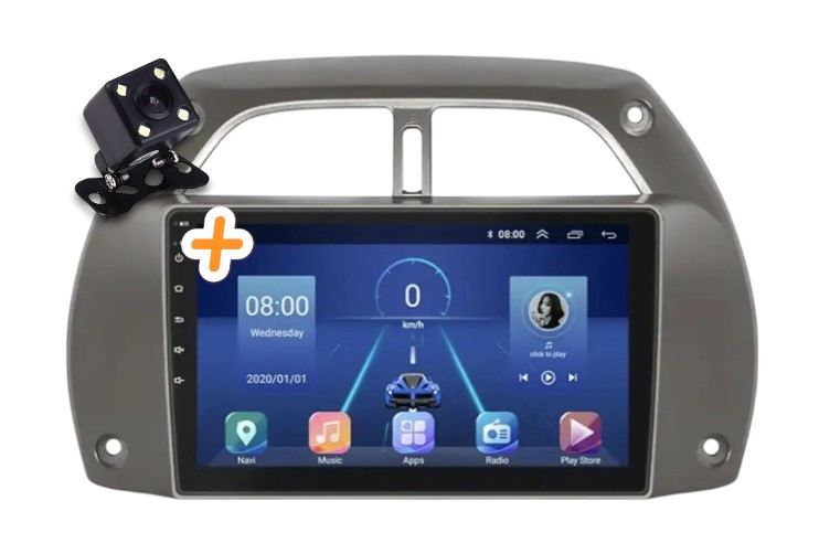 Магнітола для Toyota RAV4 2001-2005  (4 ГБ/64 ГБ) на Android | QLED-екран, GPS, Bluetooth та 4G, фото 1