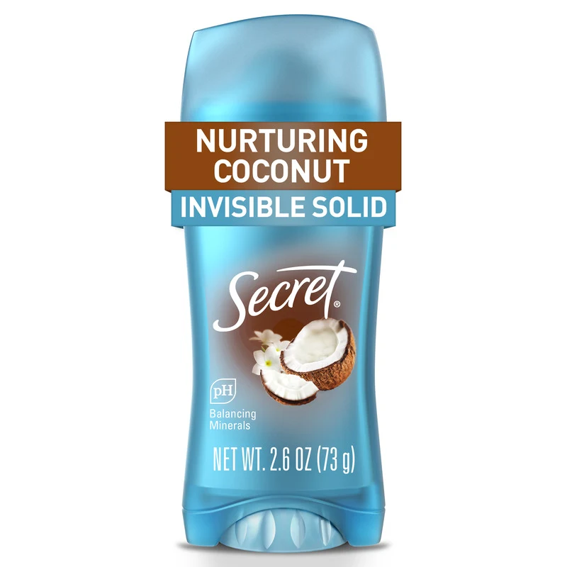 Твердий дезодорант Кокос Secret Fresh Invisible Solid Coconut 73г, фото 1